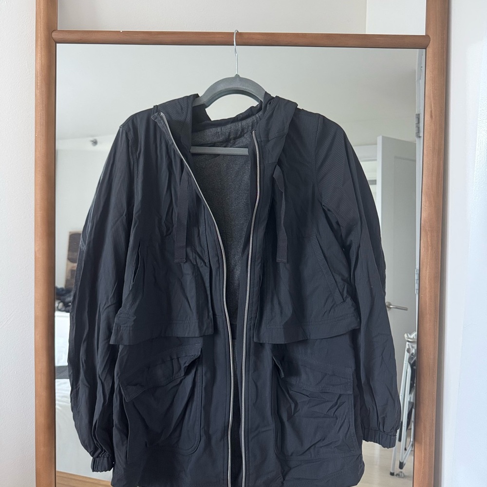 Lululemon Black Hooded Jacket - Lightweight Windbreaker